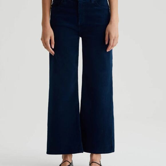 Ag Adriano Goldschmied Size 12 Saige Wide Leg Crop High Rise Fit Corduroy Jean - Picture 7 of 7
